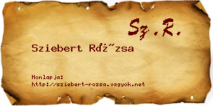 Sziebert Rózsa névjegykártya