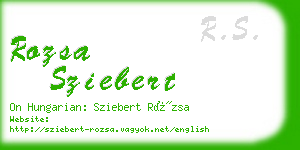 rozsa sziebert business card